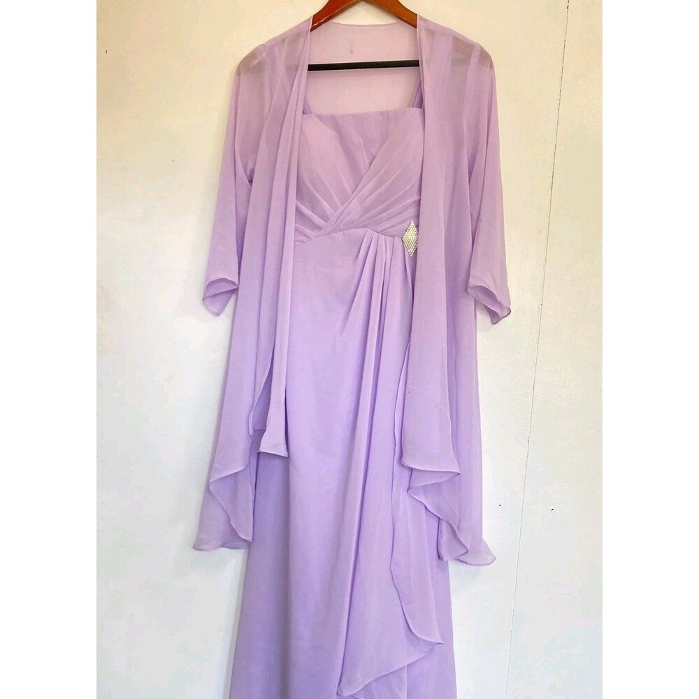 Gesorp Dress Womens 8 Purple Formal Wedding Bride Mother Occasion Destination